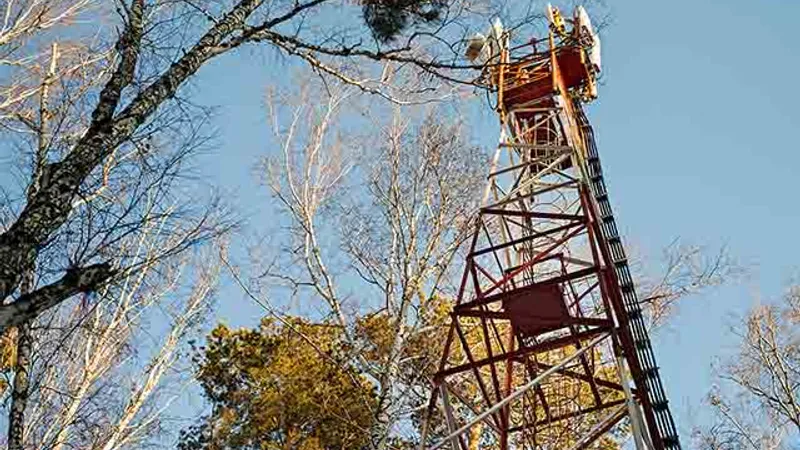 Обследования башни связи SMU высотой 50 метров