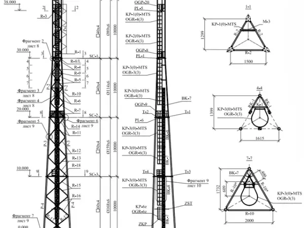 Башня связи ST40 (H = 40 м)