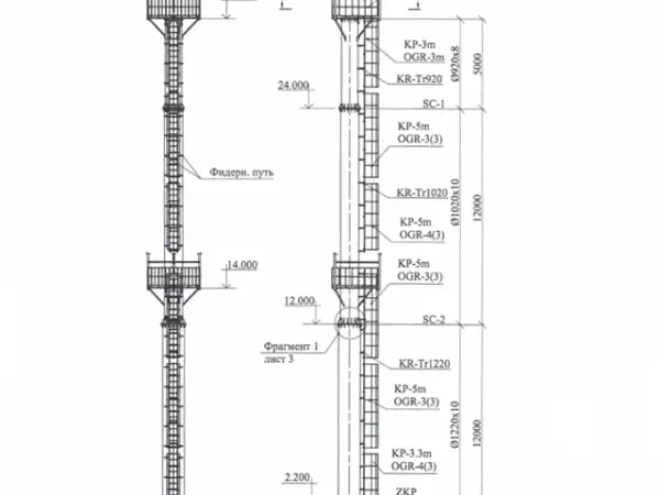 Опора оповещения SK29 (H = 29 м)