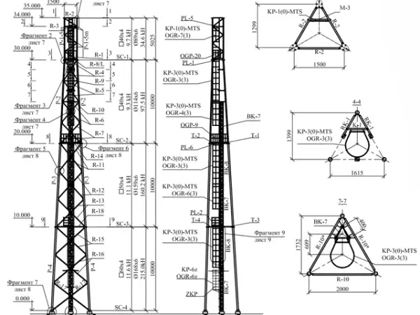 Башня связи ST35 (H = 35 м)