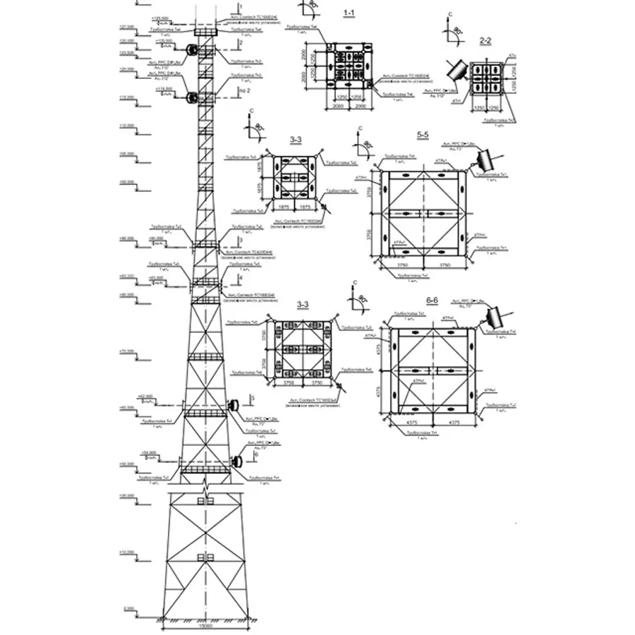 Башня серии MST4-82,5 (H = 82,5 м)