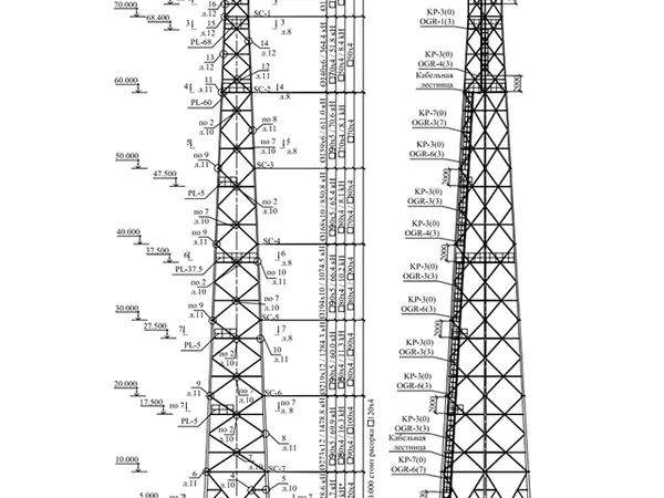 Башня серии ST4 (H = 45 м)
