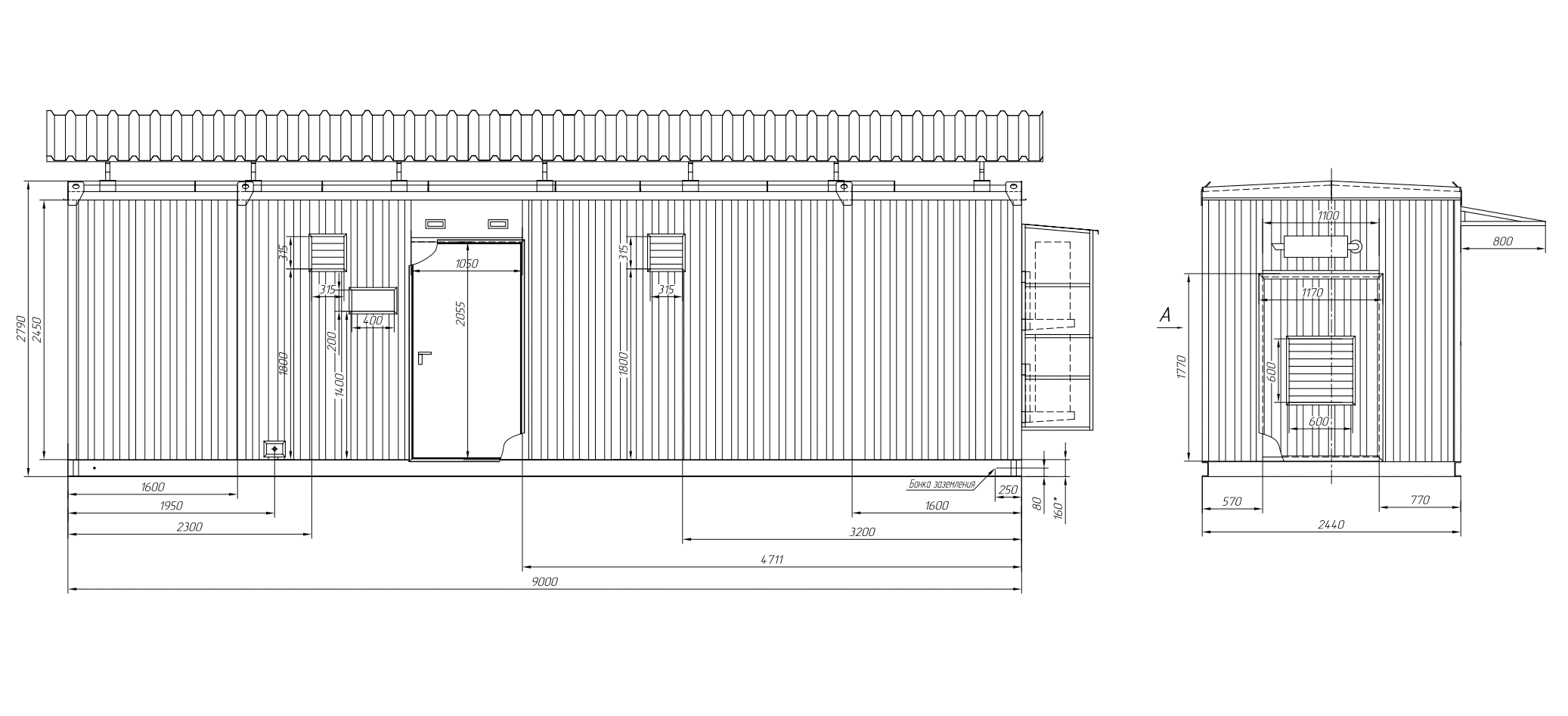 Блок контейнер БК-9 АПТ-ДЭС-24РЭ (Аппаратная с ДЭС)