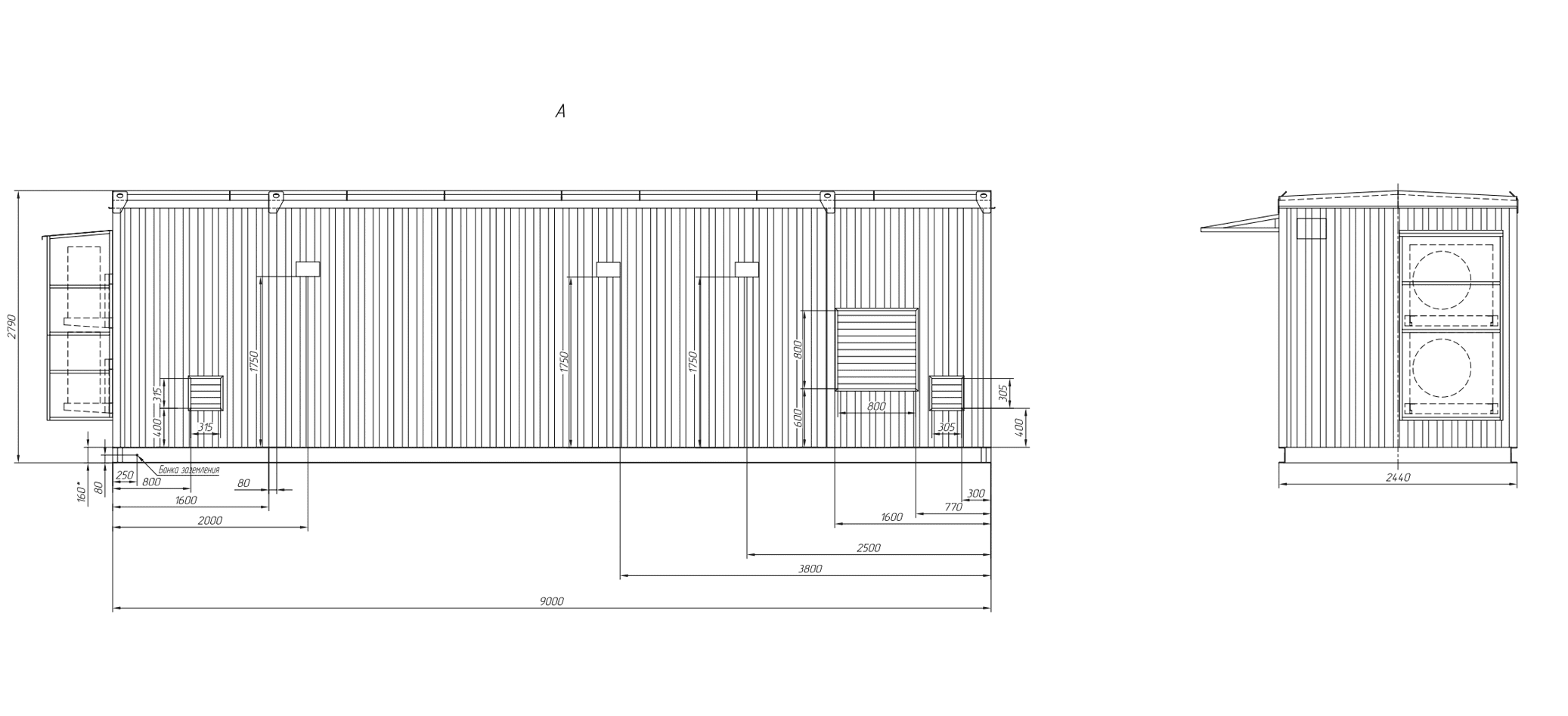 Блок контейнер БК-9 АПТ-ДЭС-24РЭ (Аппаратная с ДЭС)