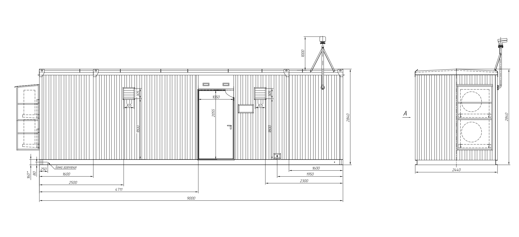 Блок контейнер БК-9 (Аппаратная с ДЭС)