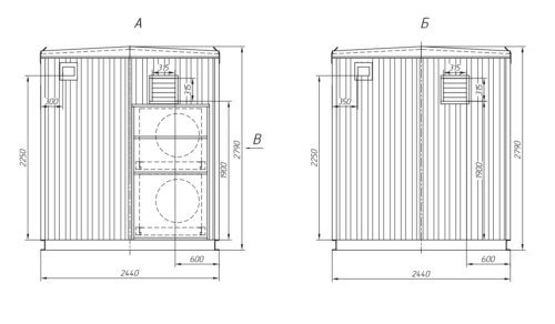 Блок-контейнер связи БКС-5.8 производства Белмаст
