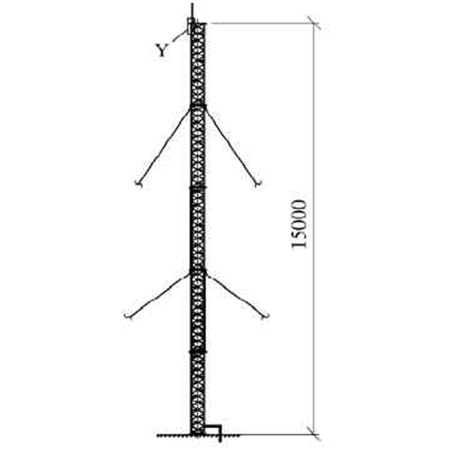Мачта серии SMJ с высотой 15.0 м